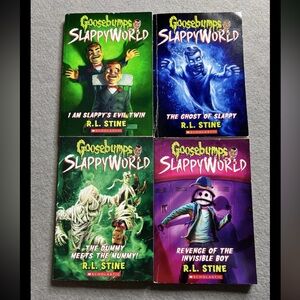 Goosebumps SlappyWorld Lot Set of 4 Books 3, 6, 8, 9 Scary Children's Horror